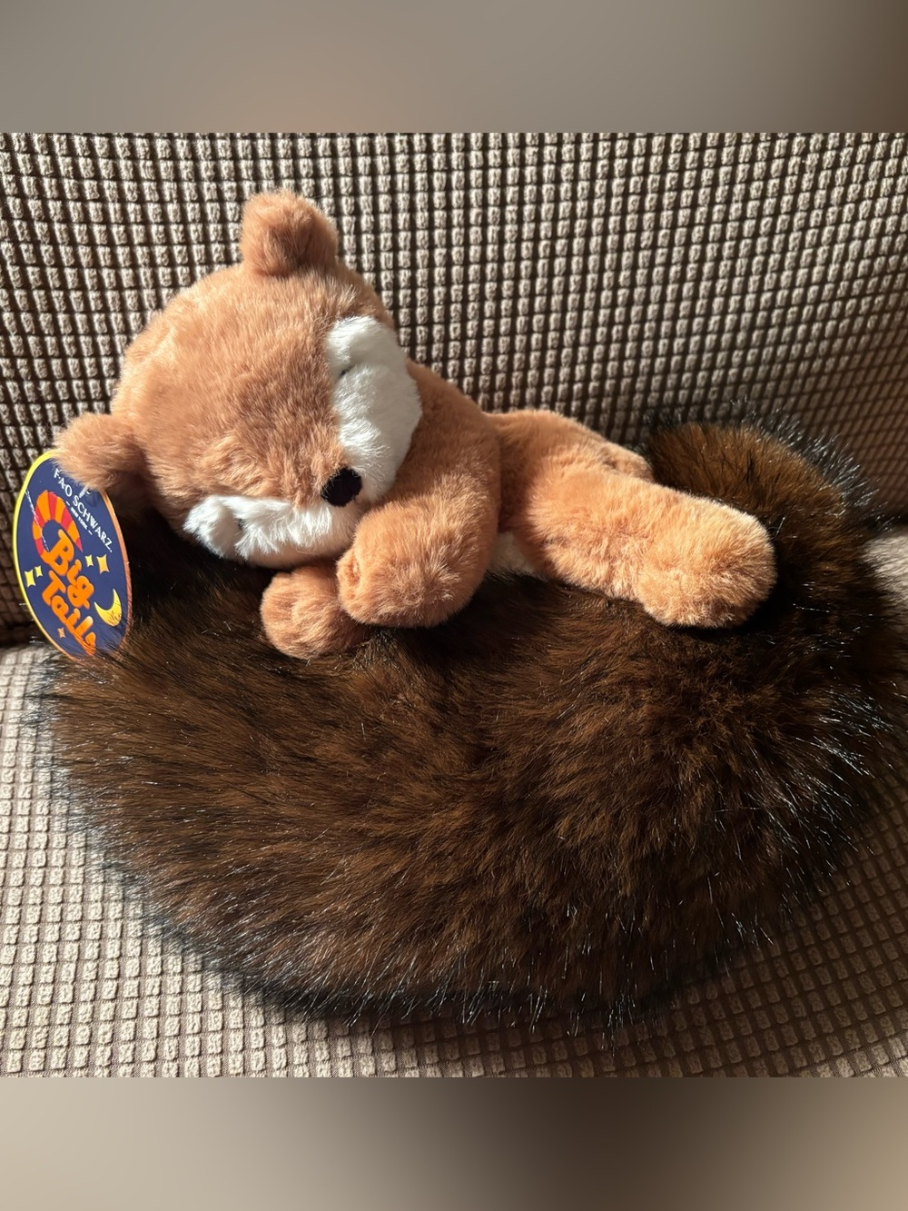 NWT! FAO Schwarz Big Tails Fox Plush
